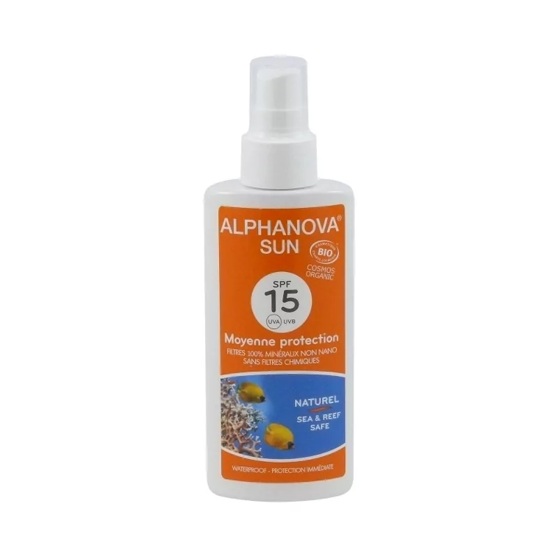 SUN Opalovací krém ve spreji SPF 15 Alphanova - 125 g