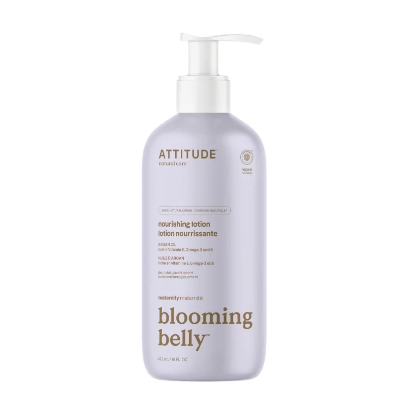 Přírodní vyživující tělové mléko Blooming Belly nejen pro těhotné s arganem Attitude - 473 ml