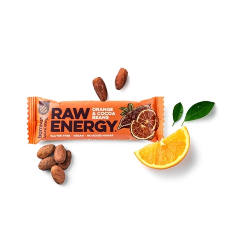 Raw enegry (Orange + cocoa beans) Bombus - 50 g