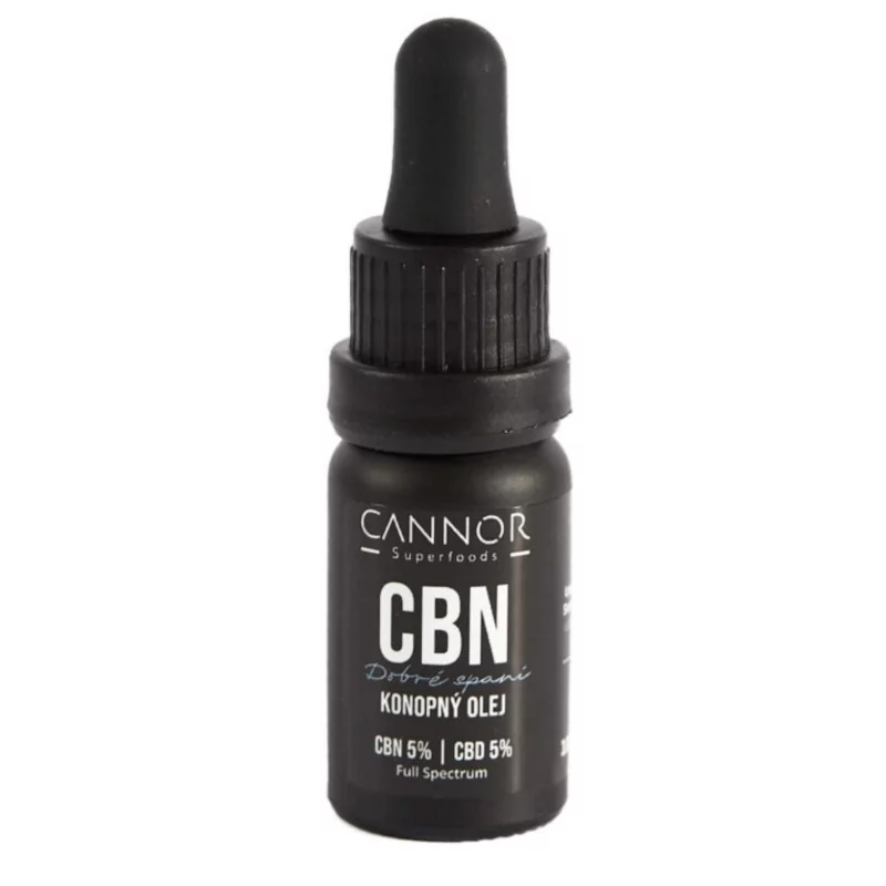 CBN konopný olej Dobré spaní 5% (5% CBN + 5% CBD) Cannor - 10 ml