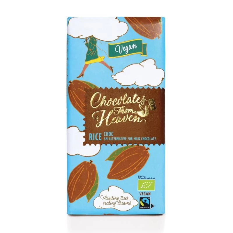 BIO rýžová Vegan čokoláda 42% Chocolates from Heaven - 100 g