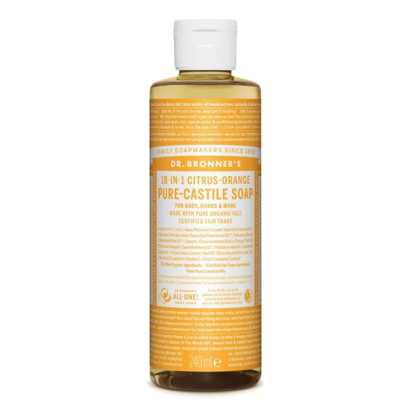 Tekuté universální mýdlo All - One! (Citrus - Orange) Dr. Bronner's - 240 ml