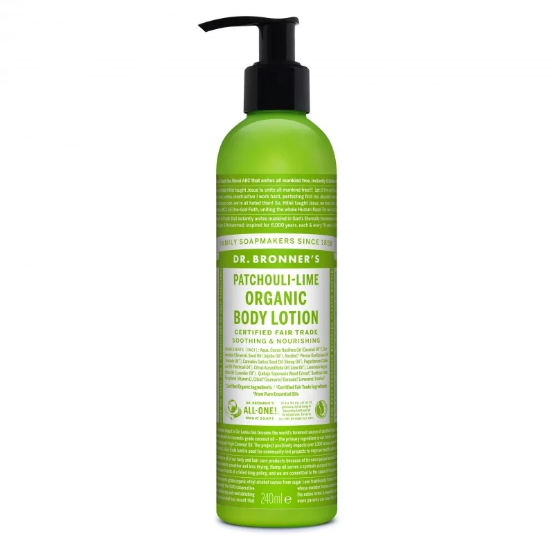 Tělové mléko Patchouli - Lime Dr. Bronner's - 240 ml