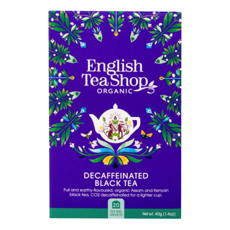 Černý čaj English Breakfast bez kofeinu BIO English Tea Shop - 30 g, 20 ks