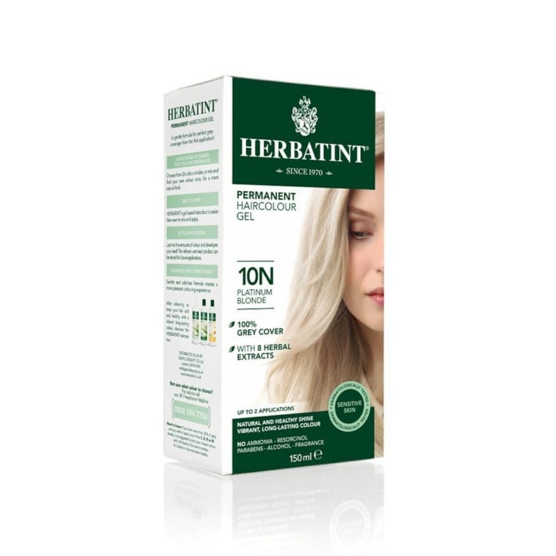 Permanentní barva na vlasy platinová blond 10N Herbatint - 150 ml