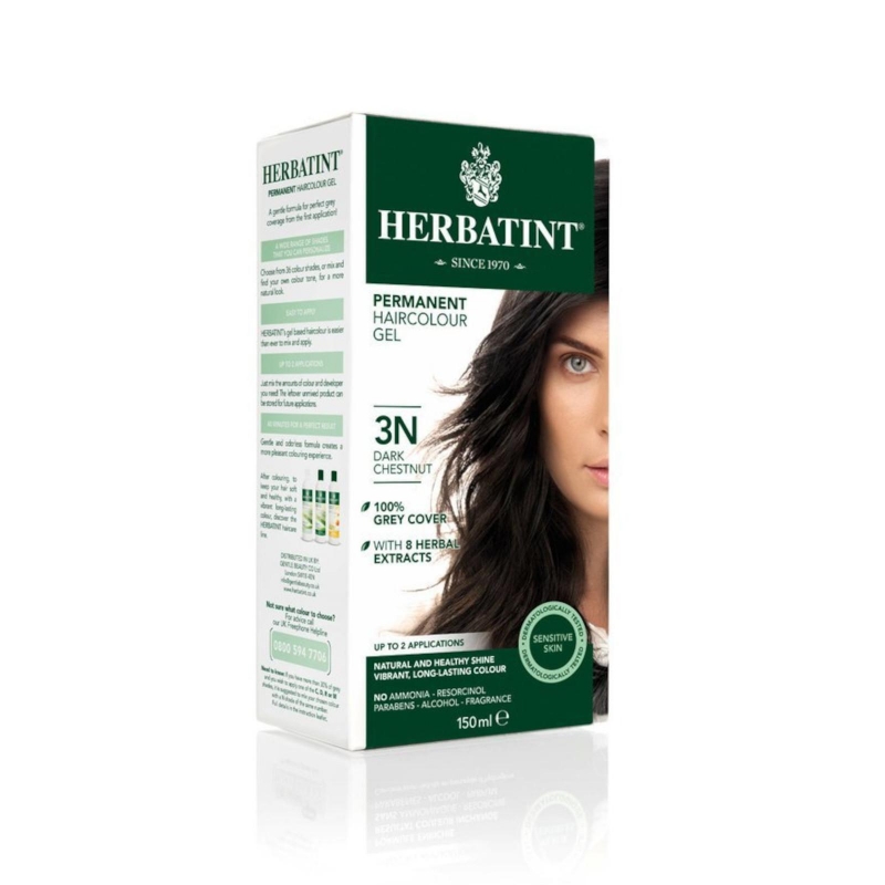 Permanentní barva na vlasy tmavý kaštan 3N Herbatint - 150 ml