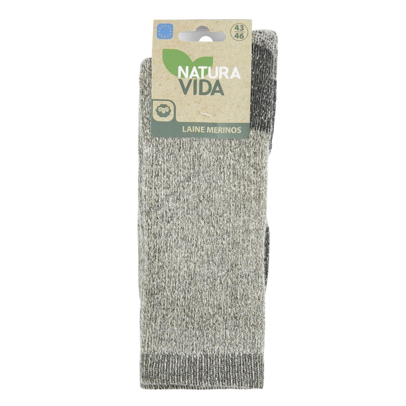 Ponožky merino regular gris (35 - 38) Natura Vida - 1 ks