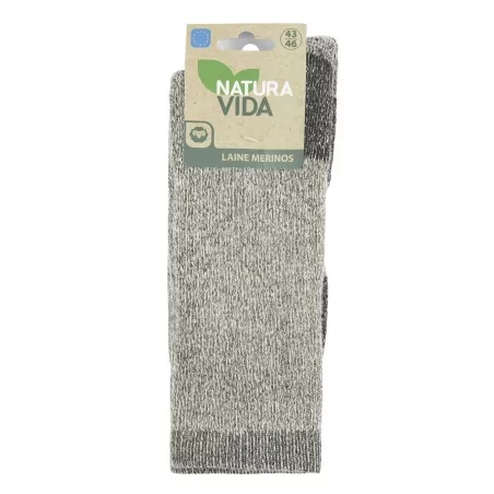 Ponožky merino regular gris (39 - 42) Natura Vida - 1 ks