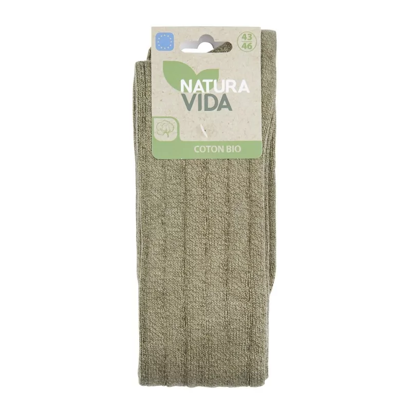 Ponožky Organic cotton regular kaki (39 - 42) Natura Vida - 1 ks