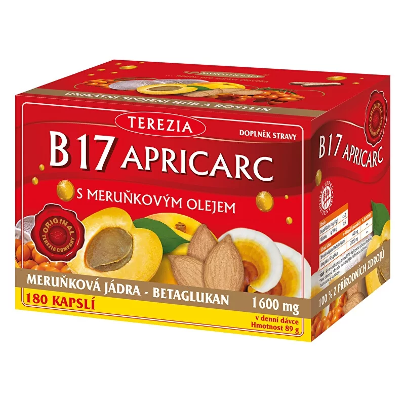 B17 Apricarc s meruňkovým olejem Terezia Company - 180 kapslí