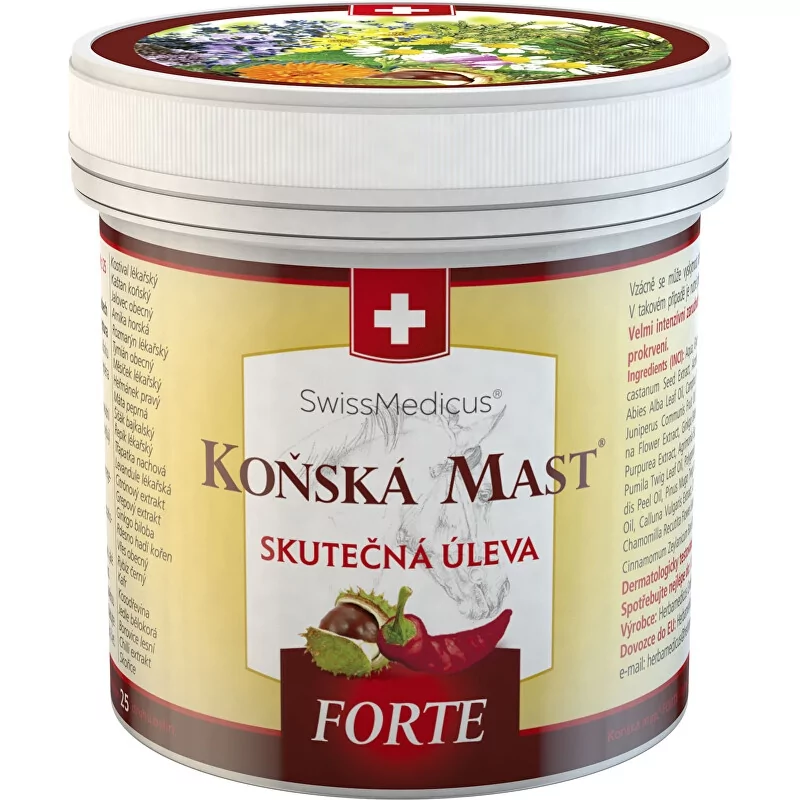 Koňská mast Forte hřejivá Herbamedicus - 500 ml