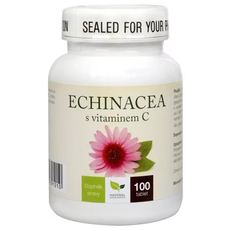 Echinacea s vitamínem C Natural Medicaments - 100 tbl.