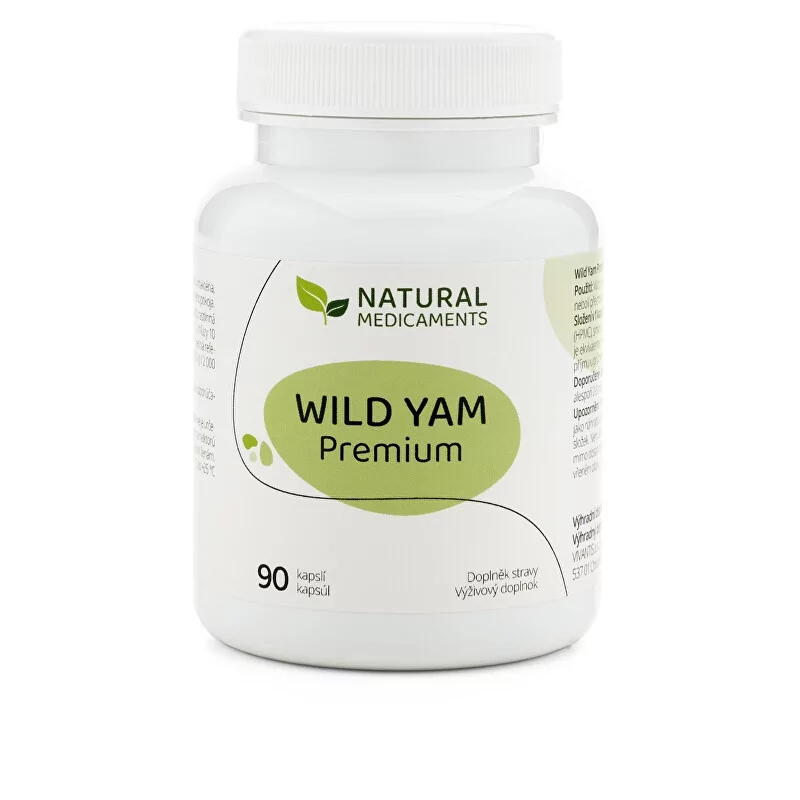 Wild Yam Premium Natural Medicaments - 90 kapslí