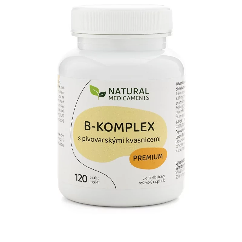 B-komplex s pivovarskými kvasnicemi Premium Natural Medicaments - 120 tbl.