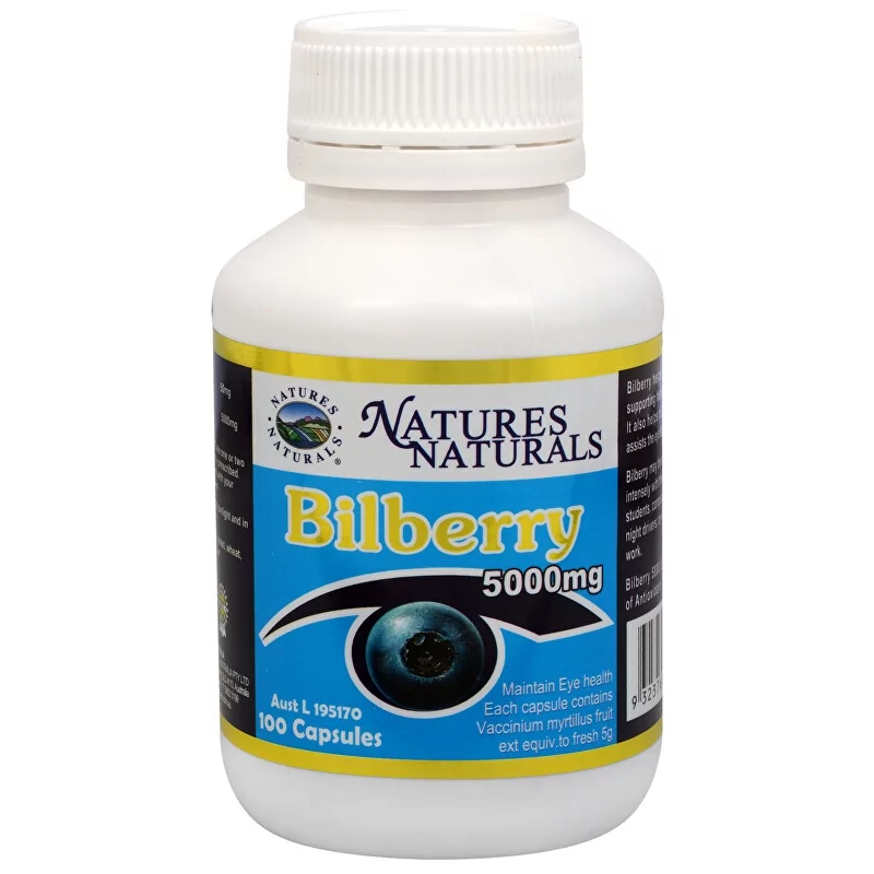 Bilberry 5000 mg Australian Remedy - 100 kapslí