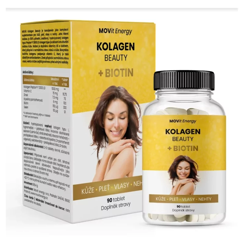 Kolagen Beauty + Biotin MOVit Energy - 90 tablet