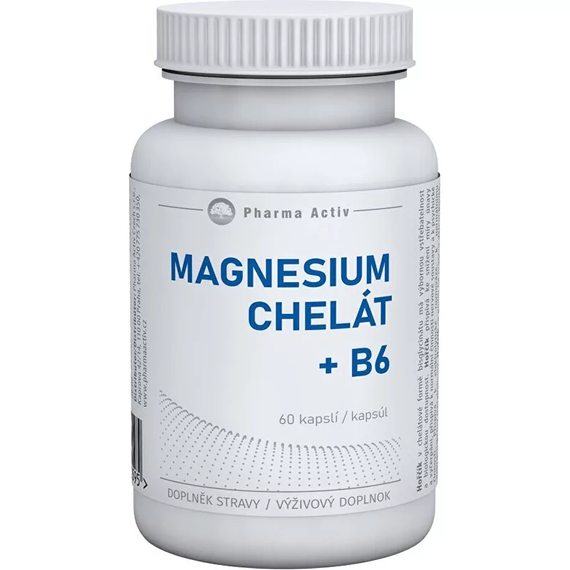 Magnesium chelát + B6 Pharma Activ - 60 kapslí