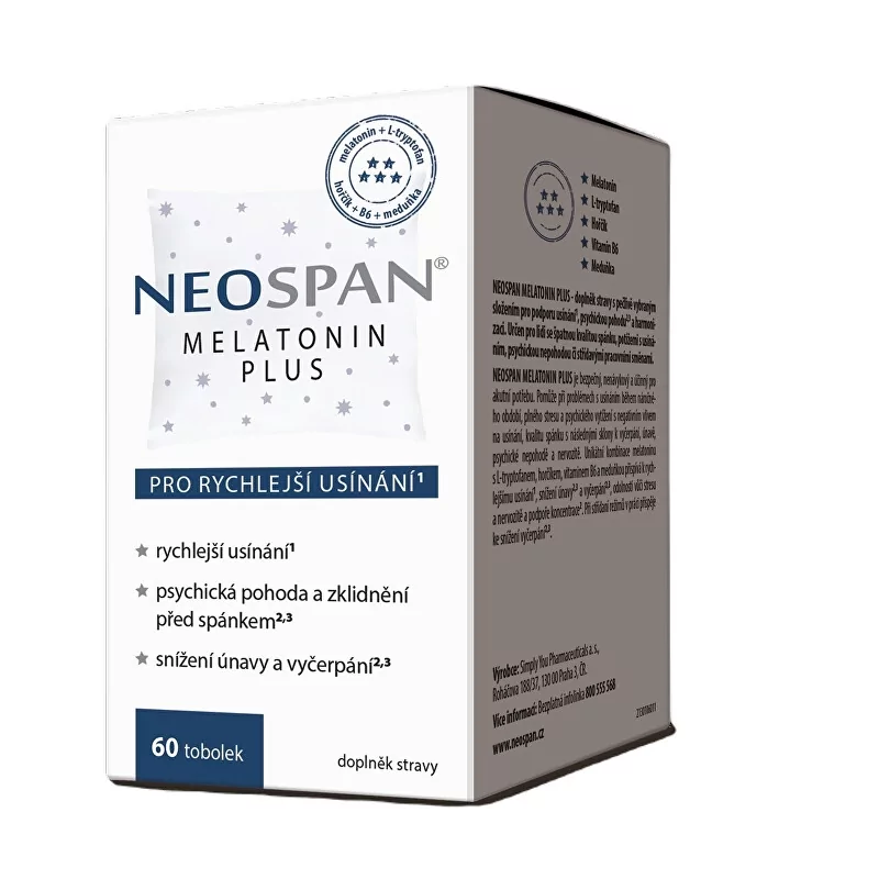 Neospan melatonin plus Simply You - 60 tobolek