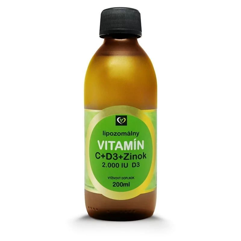 Lipozomální vitamín C + D3 + zinek Zdravý Svet - 200 ml