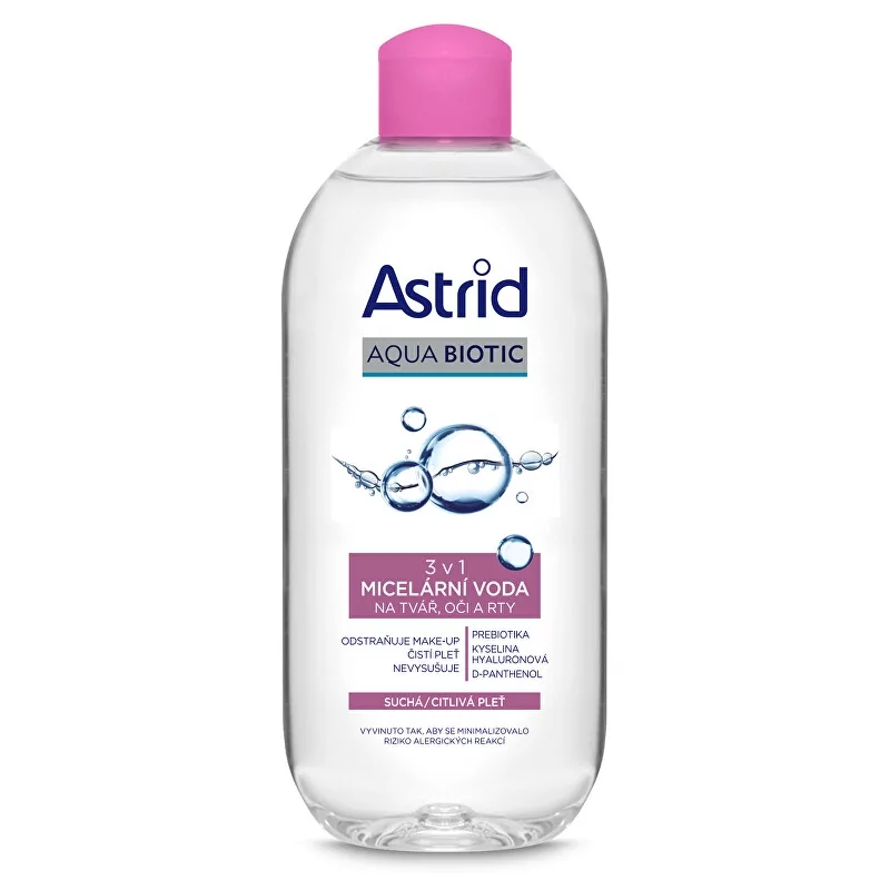 Micelární voda 3v1 pro suchou a citlivou pleť Soft Skin Astrid - 400 ml