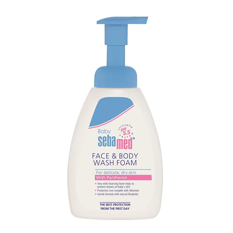 Dětská mycí pěna na obličej a tělo Baby (Face & Body Wash Foam) Sebamed - 400 ml