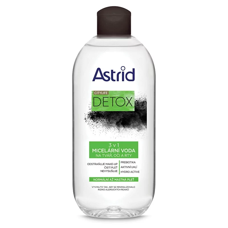 Micelární voda 3v1 pro normální až mastnou pleť Citylife Detox Astrid - 400 ml