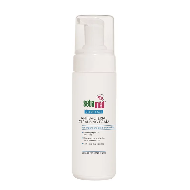 Antibakteriální čisticí pěna Clear Face (Antibacterial Cleansing Foam) Sebamed - 150 ml