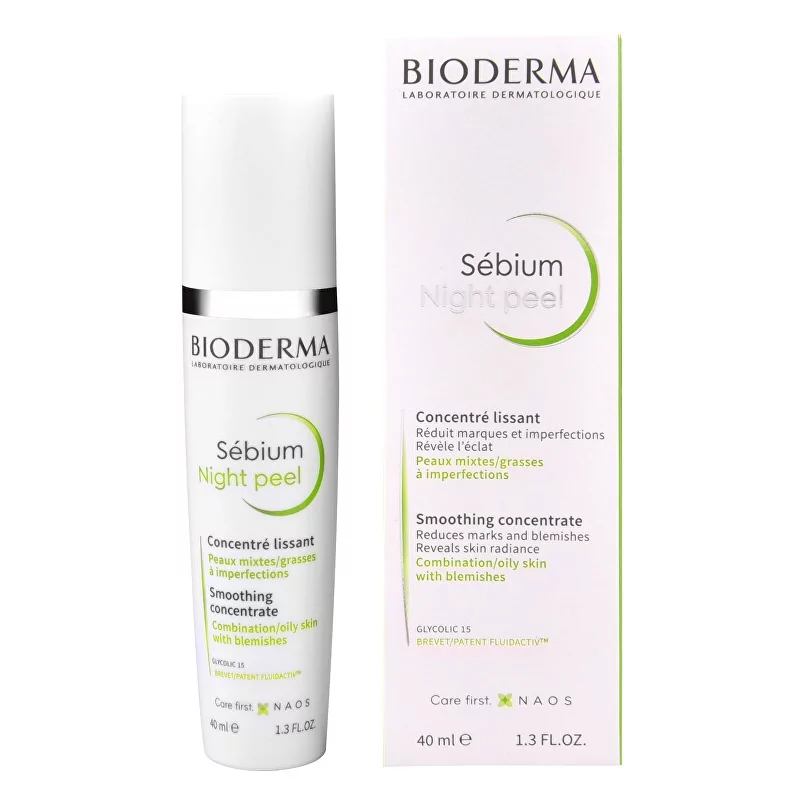 Noční pleťové sérum s peelingovým efektem (Sebium Night Peel Smoothing Concentrate) Bioderma - 40 ml