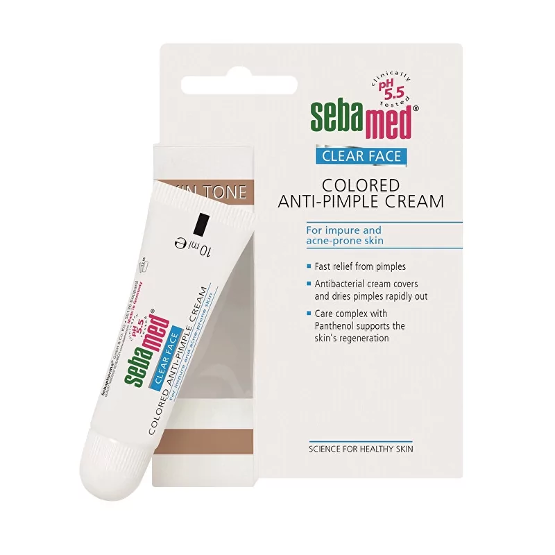 Tónovací krém na akné Clear Face (Coloured Anti-Pimple Cream) Sebamed - 10 ml