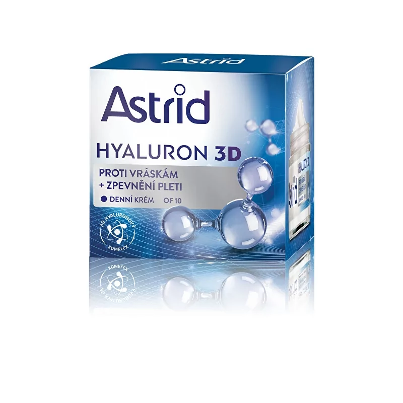 Zpevňující denní krém proti vráskám OF 10 Hyaluron 3D Astrid - 50 ml