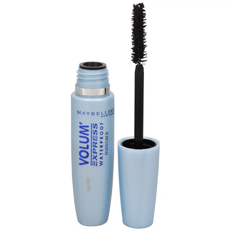 Voděodolná řasenka pro okamžitý objem Volum Express Waterproof Maybelline / Odstín: Black - 8,5 ml