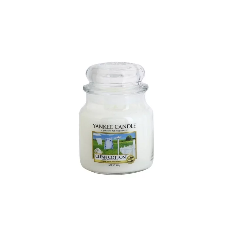 Vonná svíčka Classic střední Clean Cotton Yankee Candle - 411 g