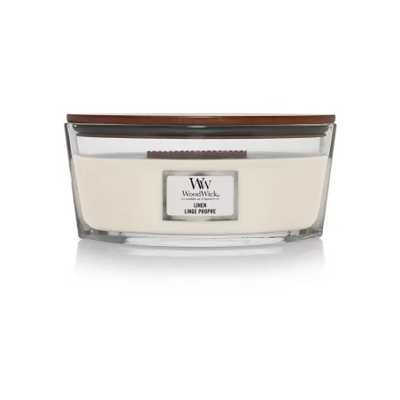 Vonná svíčka loď Linen WoodWick - 453,6 g