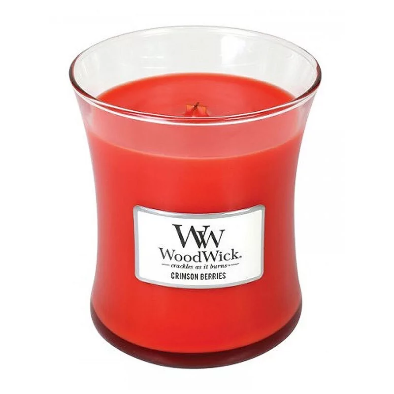 Vonná svíčka váza Crimson Berries WoodWick - 275 g