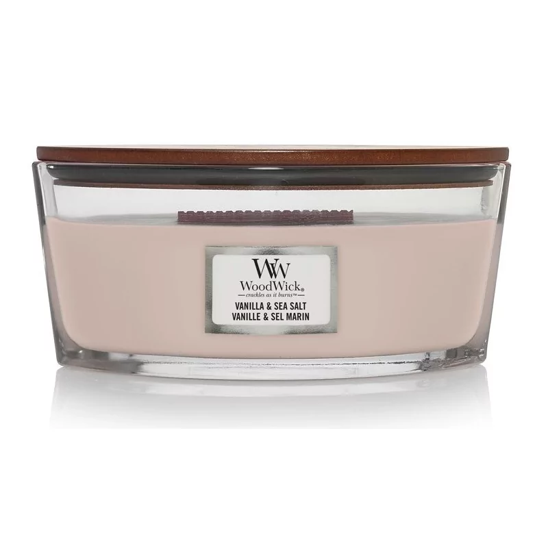 Vonná svíčka loď Sea Salt & Vanilla WoodWick - 453,6 g