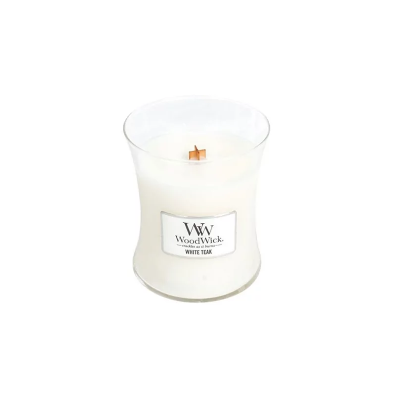 Vonná svíčka váza White Teak WoodWick - 275 g