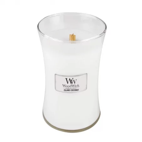 Vonná svíčka váza Island Coconut WoodWick - 609,5 g