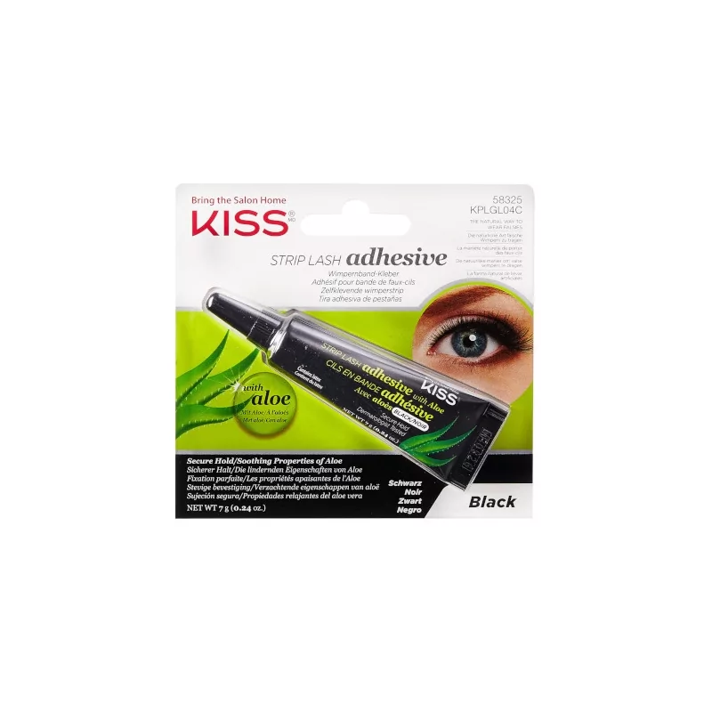 Lepidlo na řasy černé Strip Lash Adhesive with Aloe Black KISS - 7 g