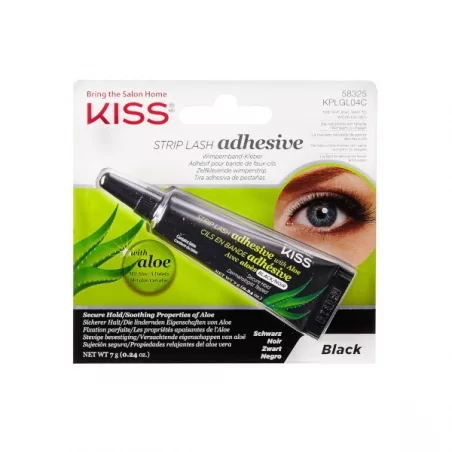 Lepidlo na řasy černé Strip Lash Adhesive with Aloe Black KISS - 7 g