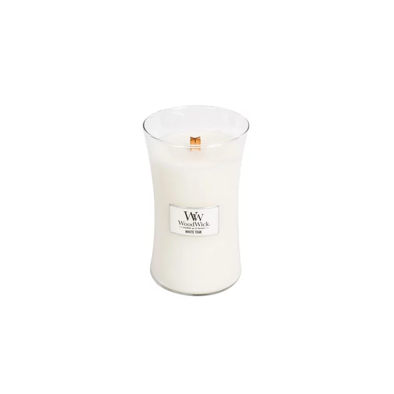 Vonná svíčka váza White Teak WoodWick - 609,5 g