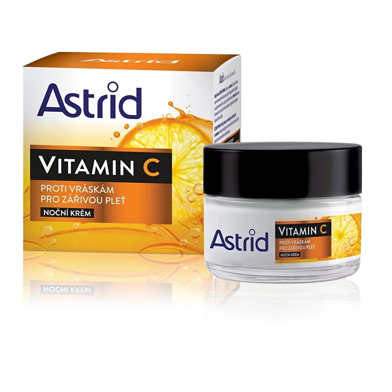 Noční krém proti vráskám pro zářivou pleť Vitamin C Astrid - 50 ml