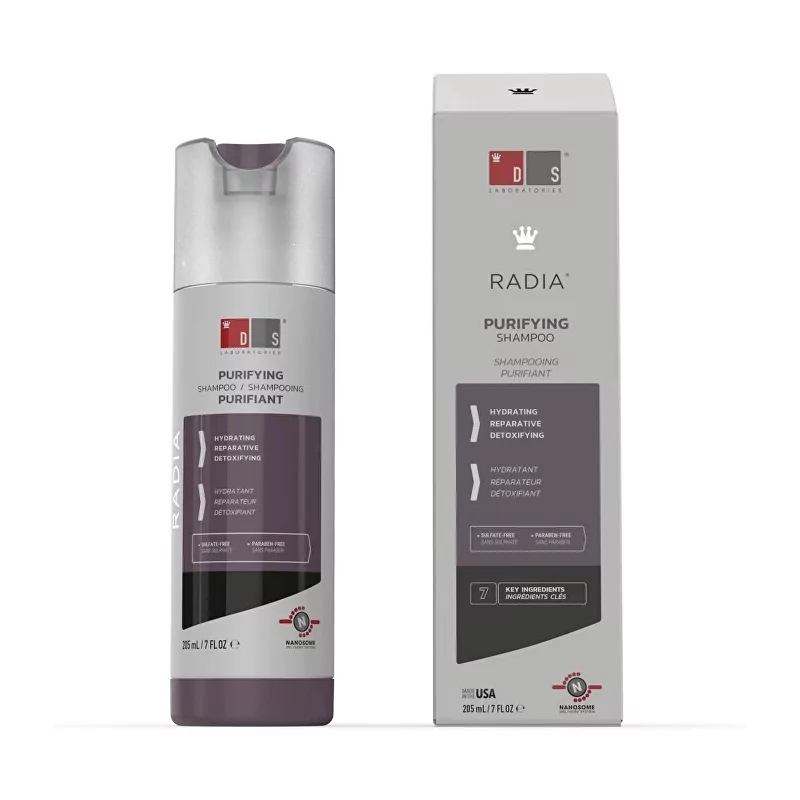 Šampon pro citlivou pokožku hlavy Radia (Purifying Shampoo) DS Laboratories - 205 ml