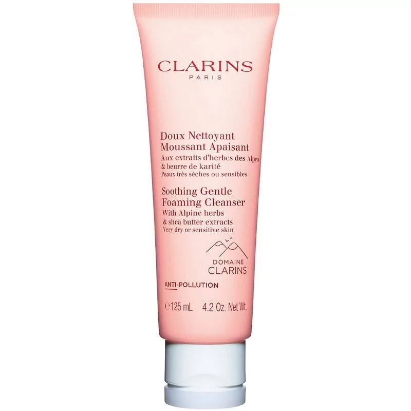 Jemná zklidňující čisticí pěna pro velmi suchou až citlivou pleť (Soothing Gentle Foaming Cleanser) Clarins - 125 ml