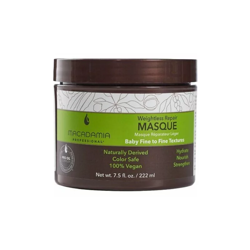 Obnovující maska pro všechny typy vlasů Weightless Repair (Masque) Macadamia - 222 ml