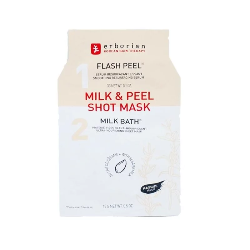 Vyživující pleťová maska (Milk & Peel Shot Mask) Erborian - 18 g