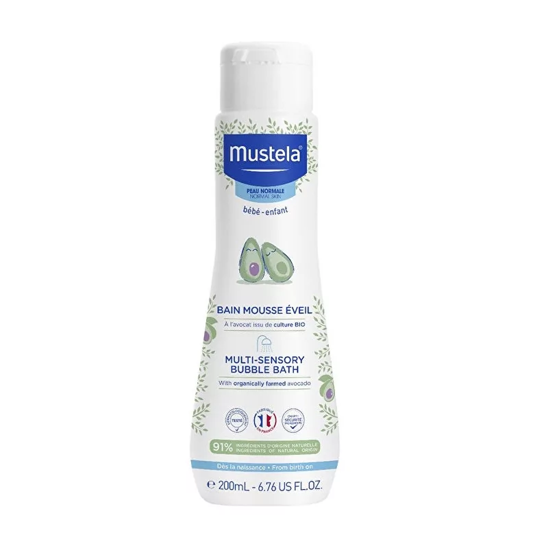 Dětská pěnová koupel (Multi-sensory Bubble Bath) Mustela - 200 ml