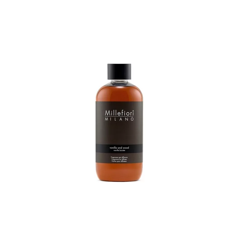 Náhradní náplň do aroma difuzéru Natural Vanilka & Dřevo Millefiori Milano - 250 ml