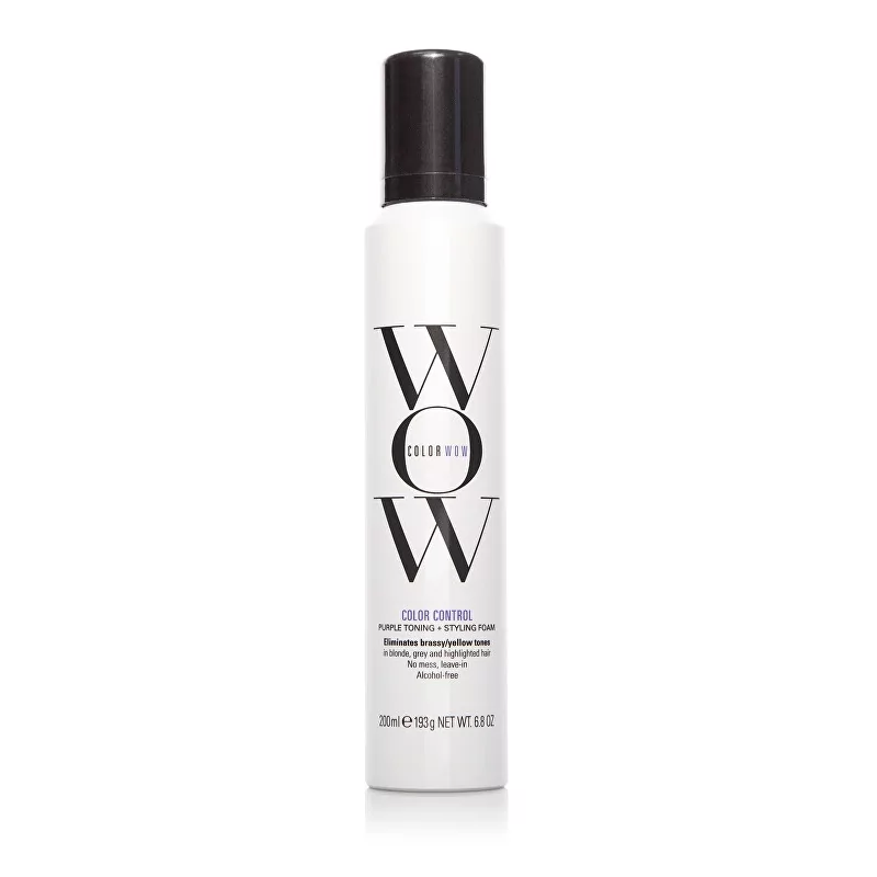 Stylingová tónovací pěna pro blond vlasy Color Control (Purple Toning + Styling Foam) Color Wow - 200 ml