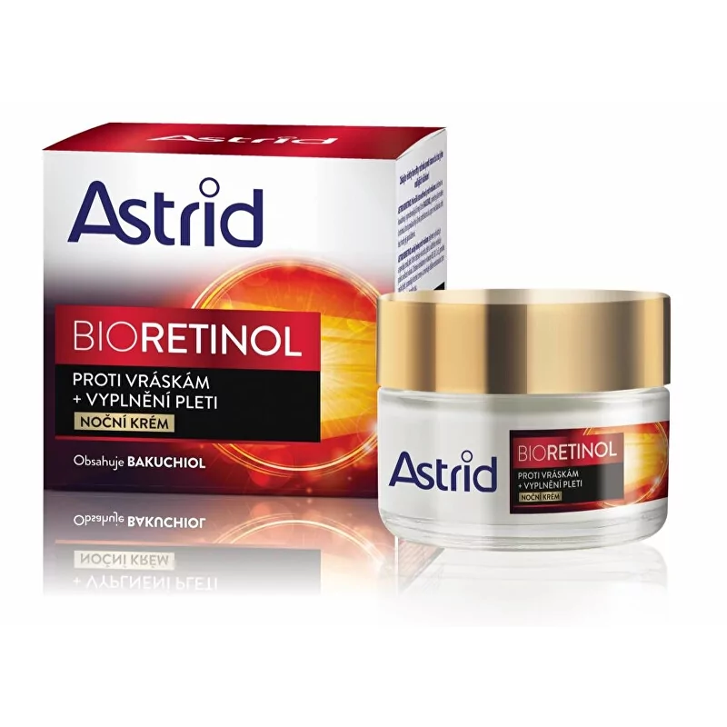 Noční krém proti vráskám pro vyplnění pleti Bioretinol Astrid - 50 ml