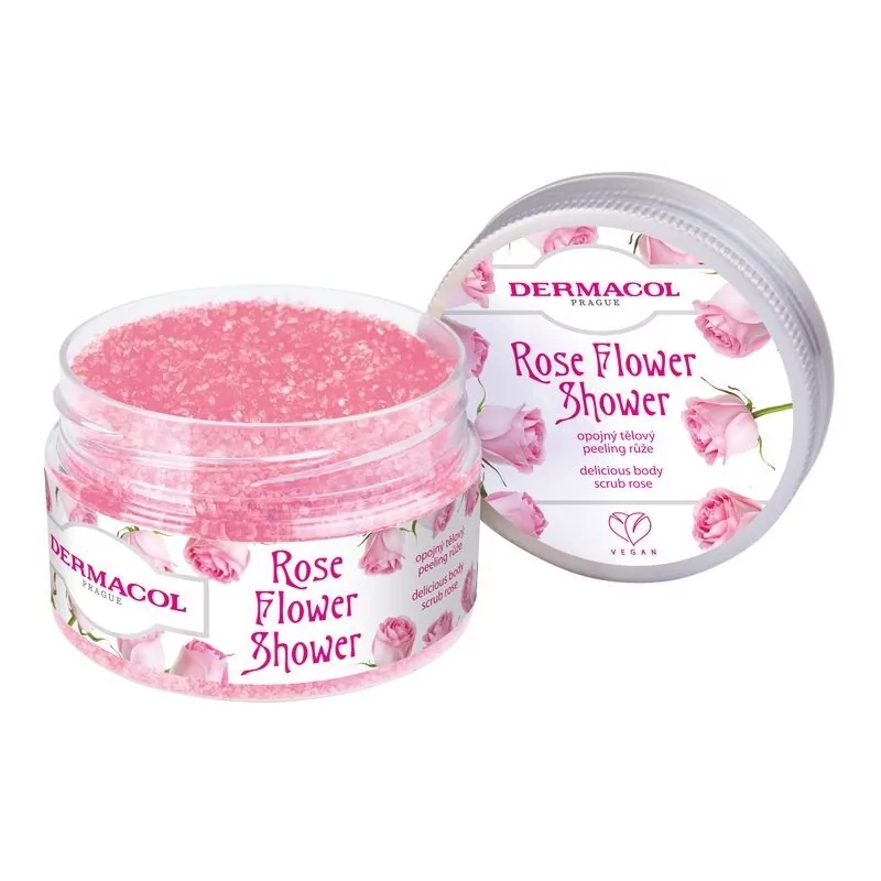 Opojný tělový peeling Růže Flower Care (Delicious Body Scrub Rose) Dermacol - 200 g